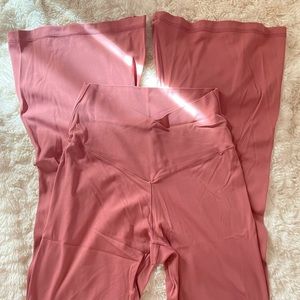 Aerie Cross Over Flare leggings